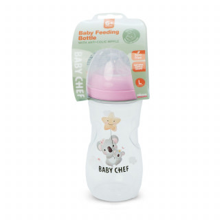 Baby Chef flašica plastična 330ml, roze 