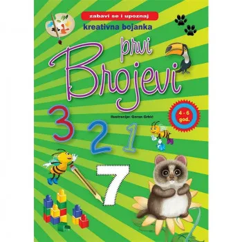 Kreativna bojanka-prvi brojevi 