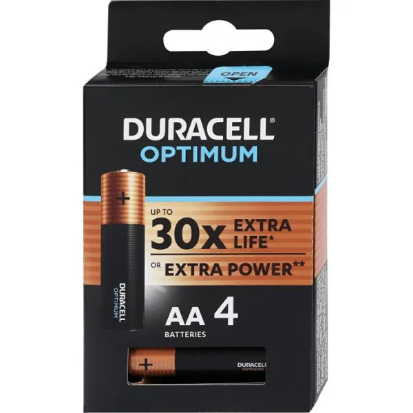 Duracell baterije optimum AA 4kom 