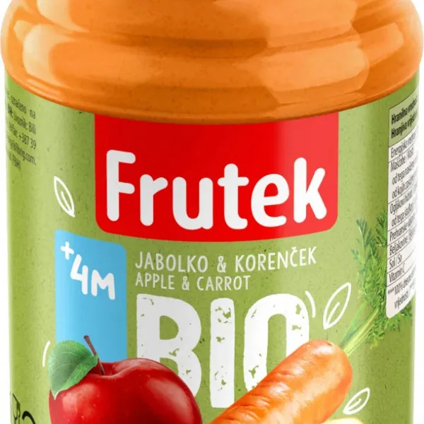 Frutek bio kaš.mrkva,jabuka 190g 