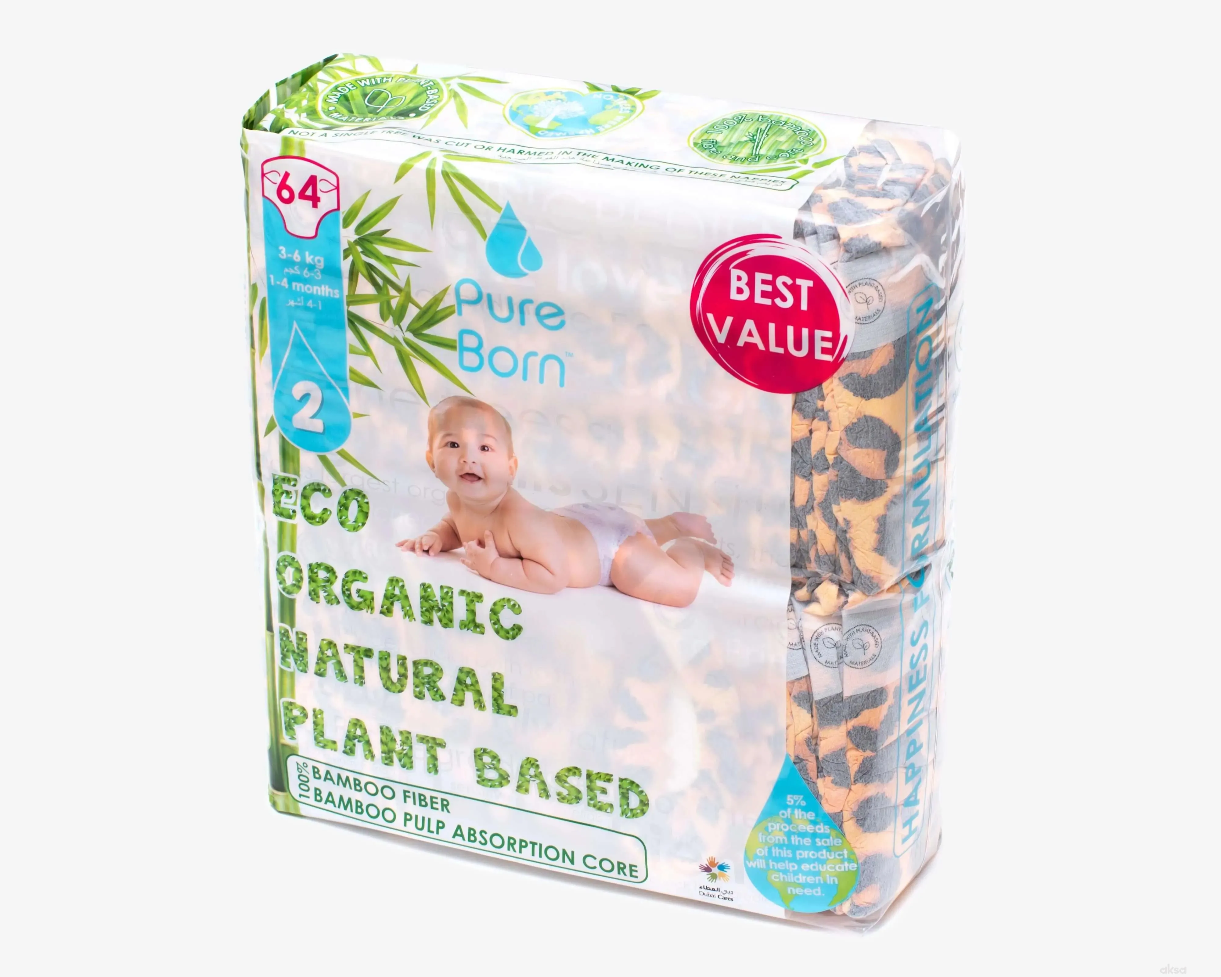 Pure Born pelene 2 Jumbo 3-6kg 64kom