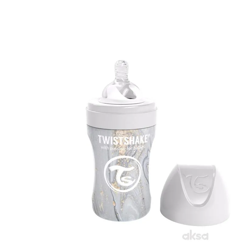 TS flasica anti-colic stainless marble grey 260ml