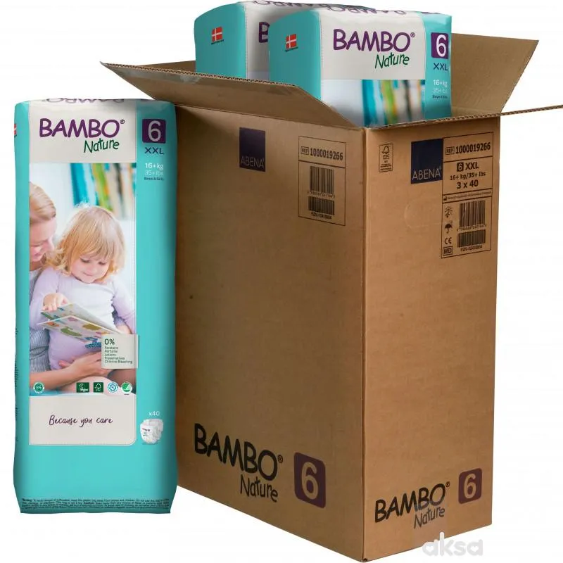 Bambo pel.Nature Eco Friendly vel6,16kg+2+1gratis 