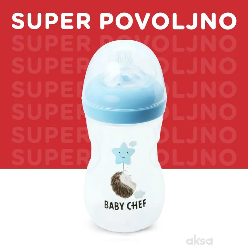 Baby Chef flašica plastična 240ml, plava