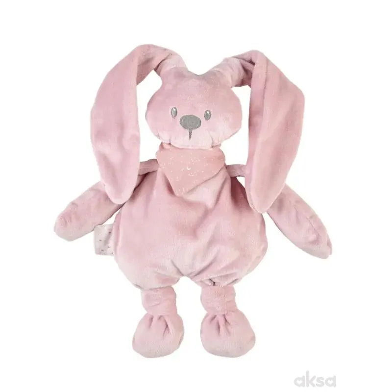 Nattou svetleća igrača, roze zeka sa šalom