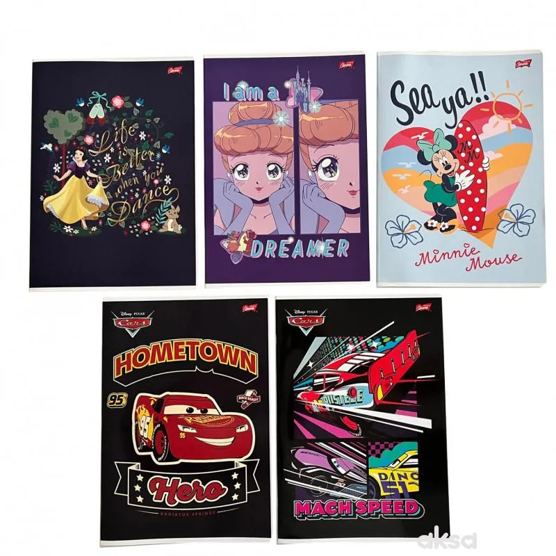 Sveska meka A5/50 cista Disney Mix